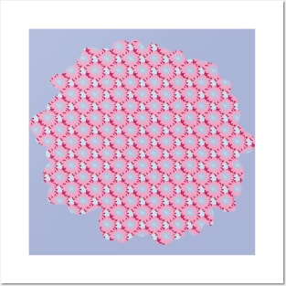 Daisy Floral Pattern Pink Posters and Art